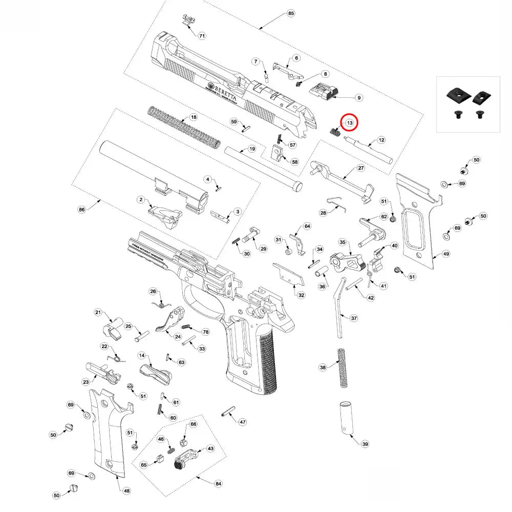 Beretta 92 / 96 / 98 Firing Pin Spring