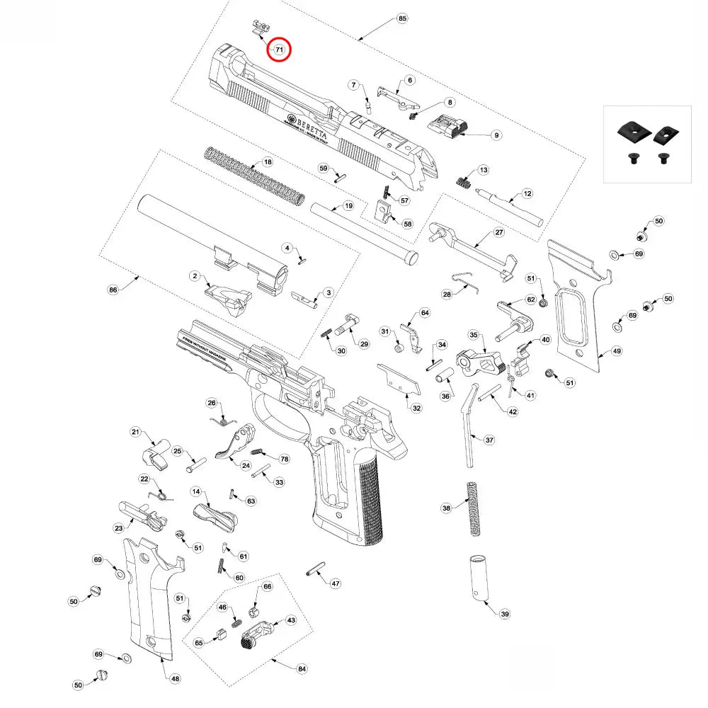 Beretta 92X Performance Front Sight