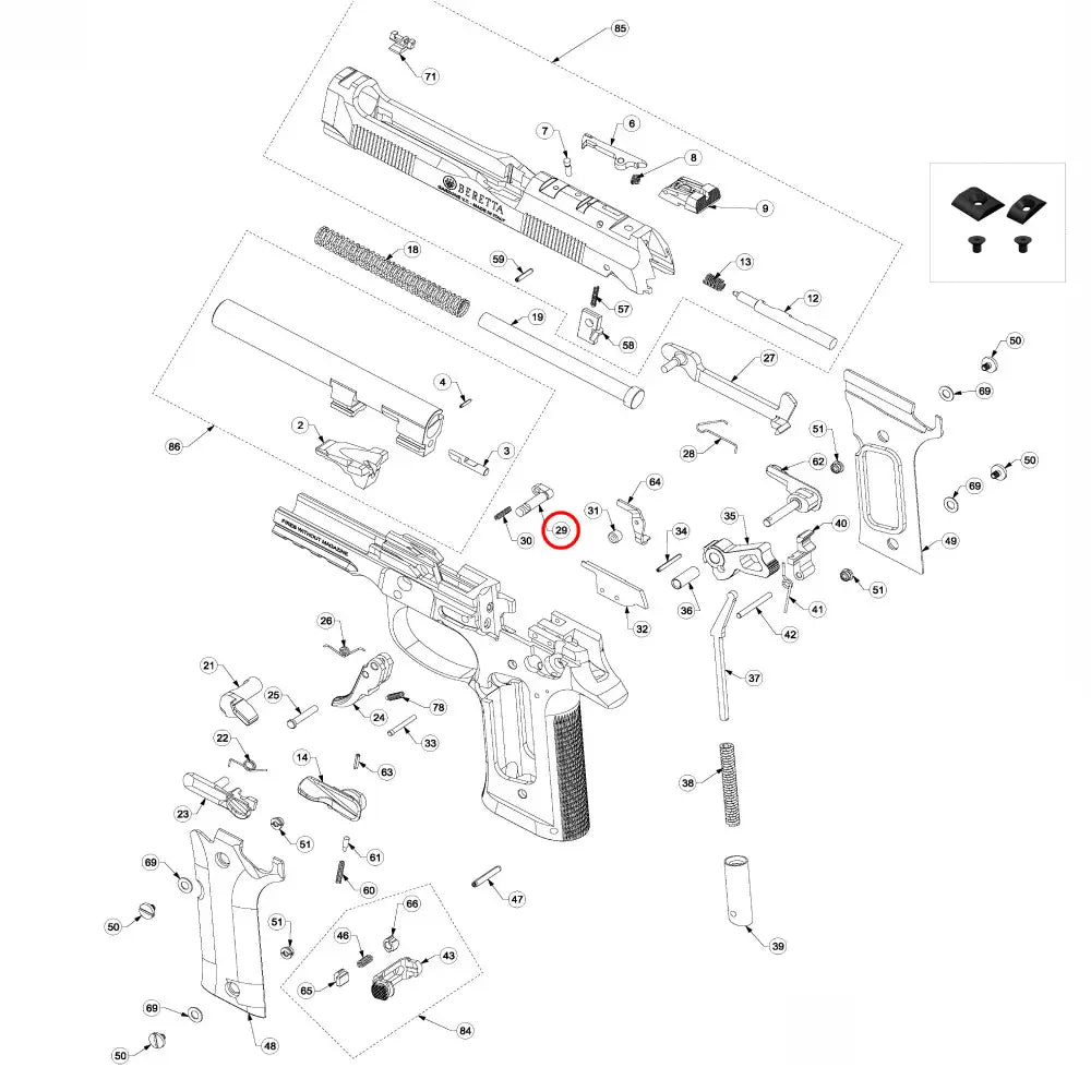 Beretta 92X Performance Latch Button