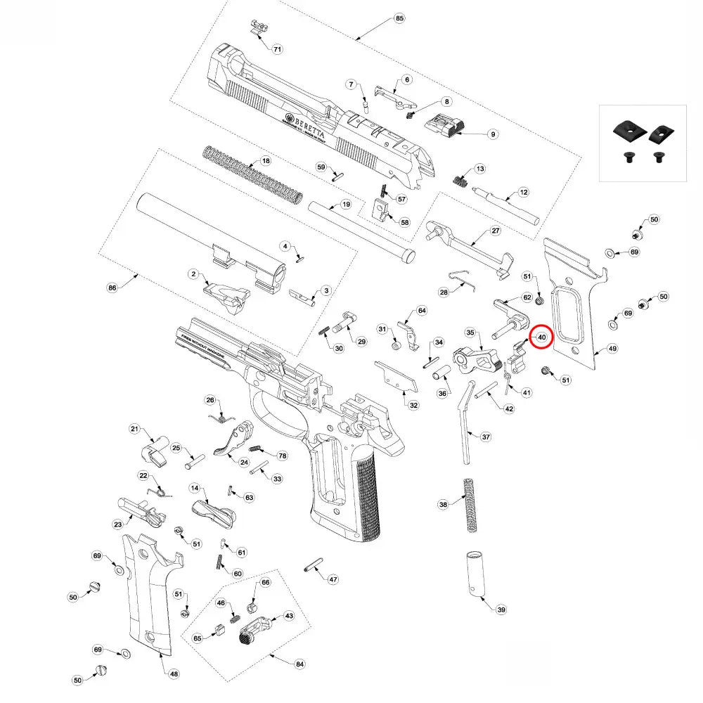 Beretta 92X Performance Match Sear