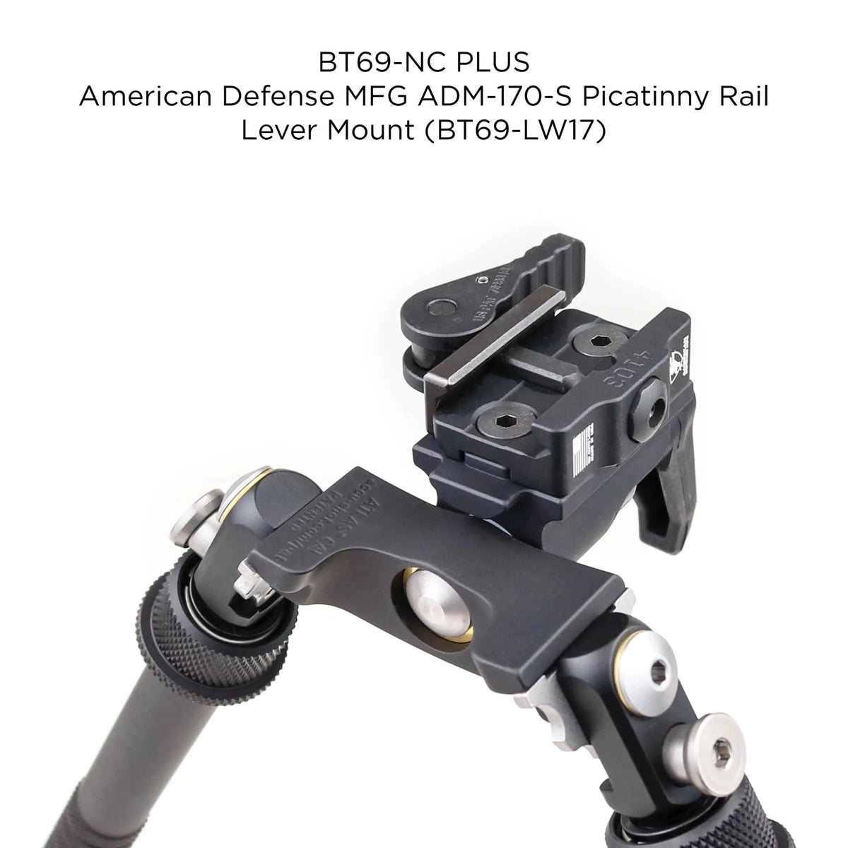 BT69-NC Gen. 2 CAL Atlas® Bipod: Tall with No Clamp - Atlas