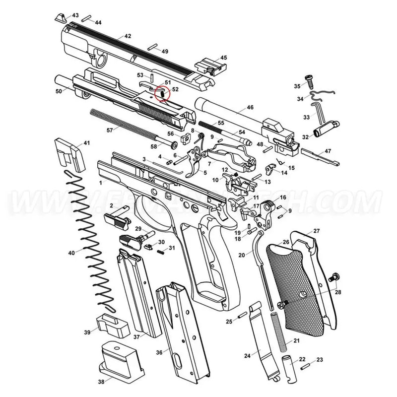 CZ 75 Kadet Extractor Spring