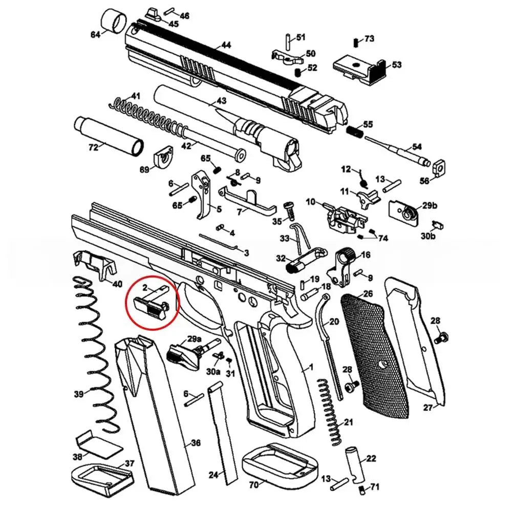 CZ 75 SP-01 Slide Stop
