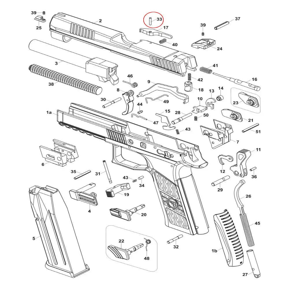 CZ P - 09 Duty Extractor Pin - CZ