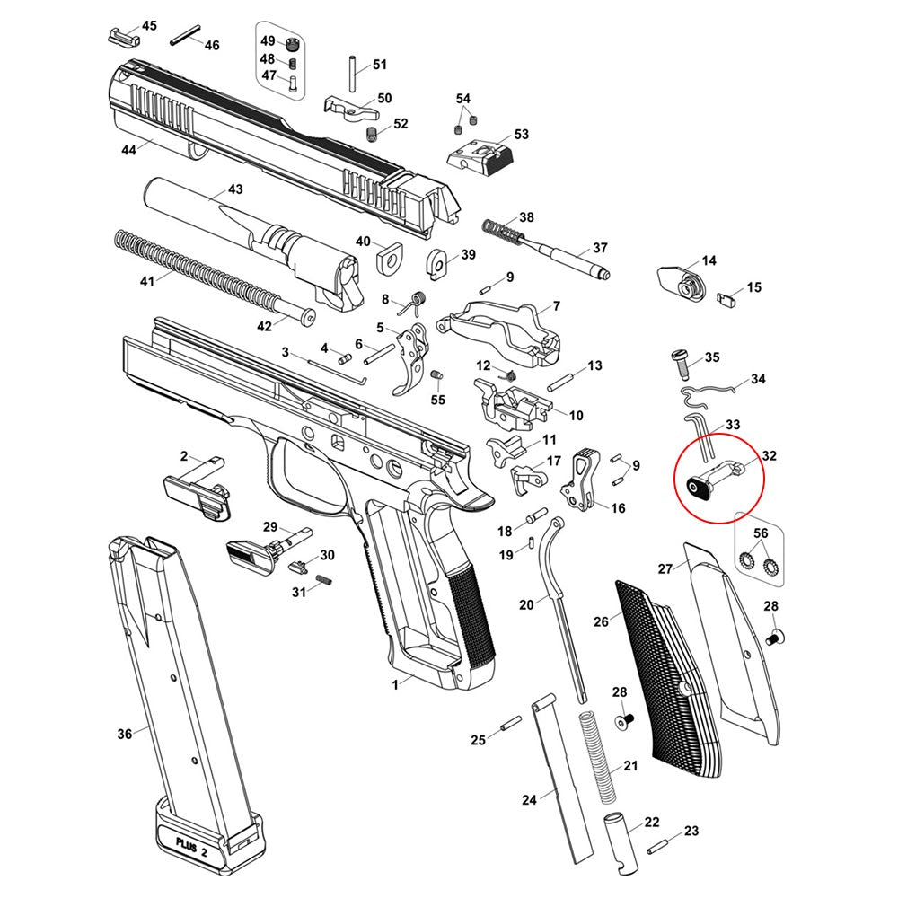 CZ Shadow 2 Magazine Catch Set - CZ
