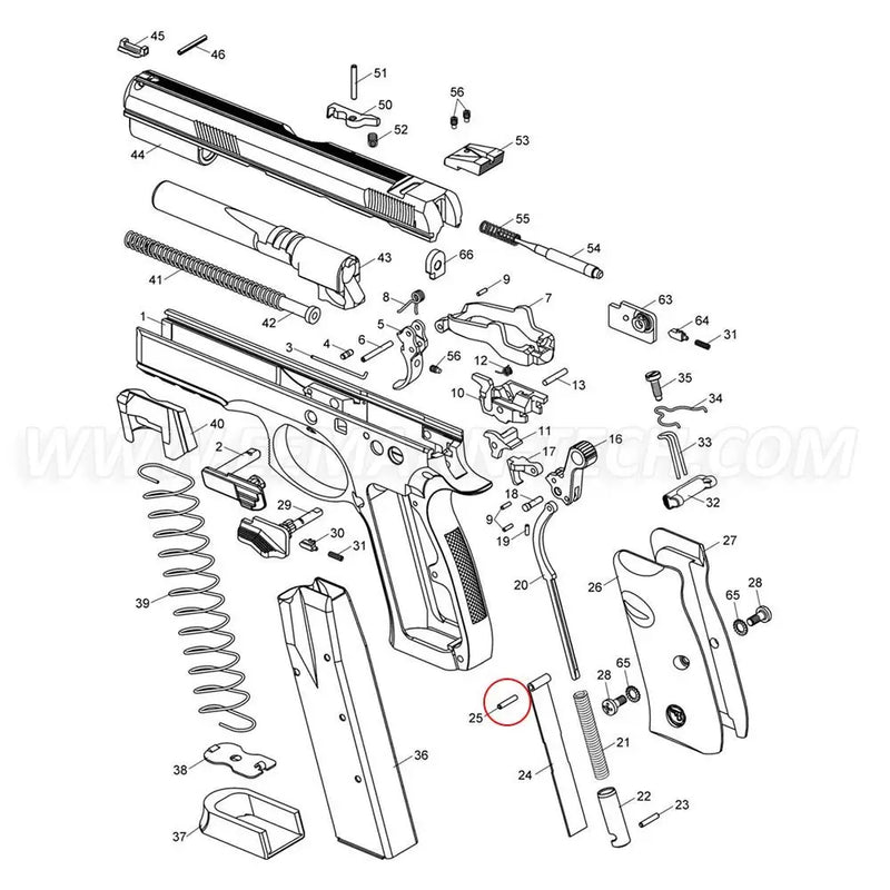 CZ 75 / SP-01 / Shadow 2 Magazine Brake Pin