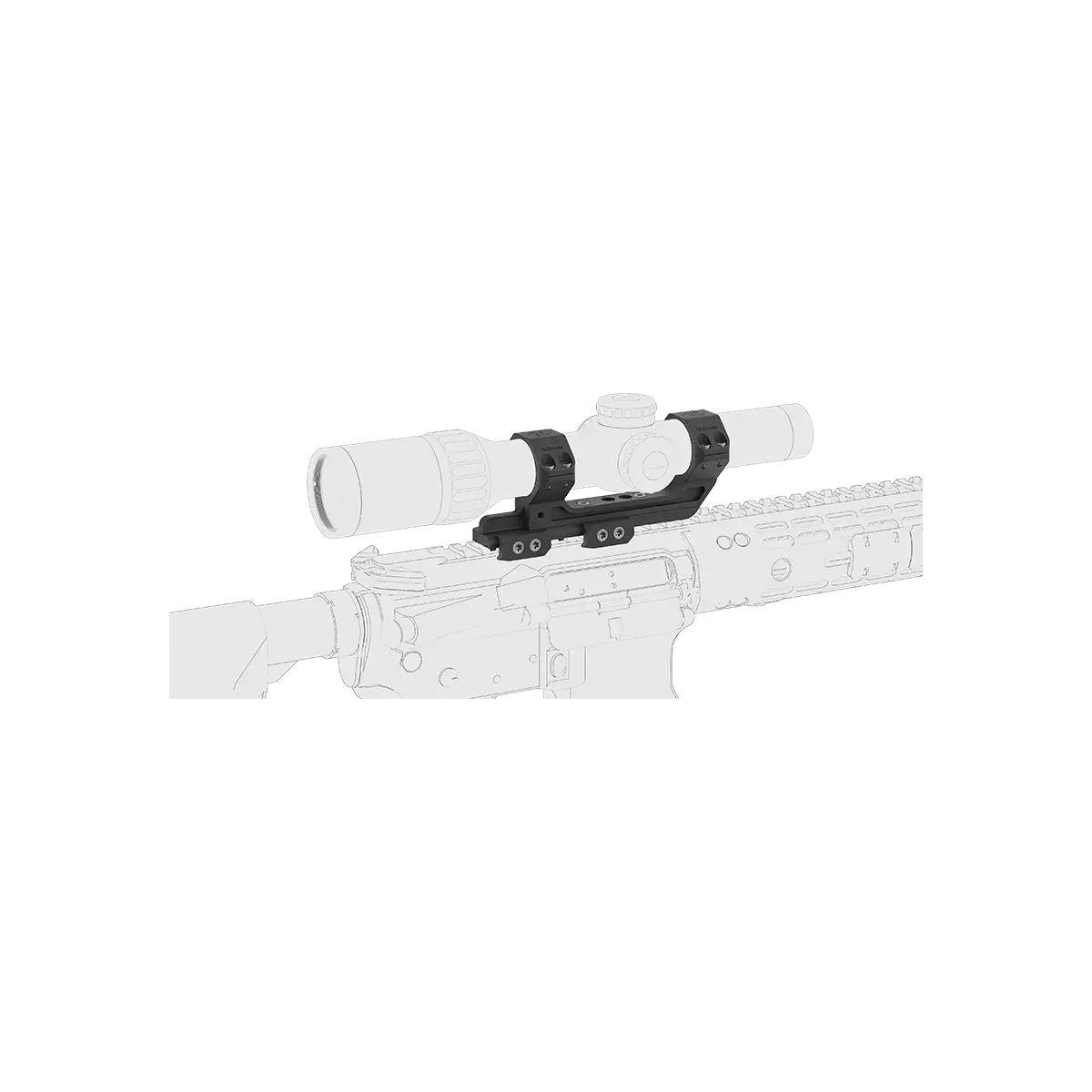 30mm 1-Piece Adjustable Extended Picatinny Mount