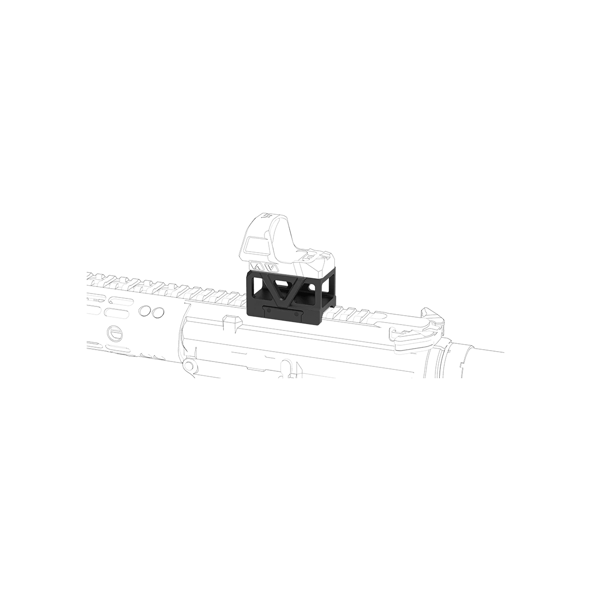 Frenzy 1x22x32 Riser Mount - Vector Optics