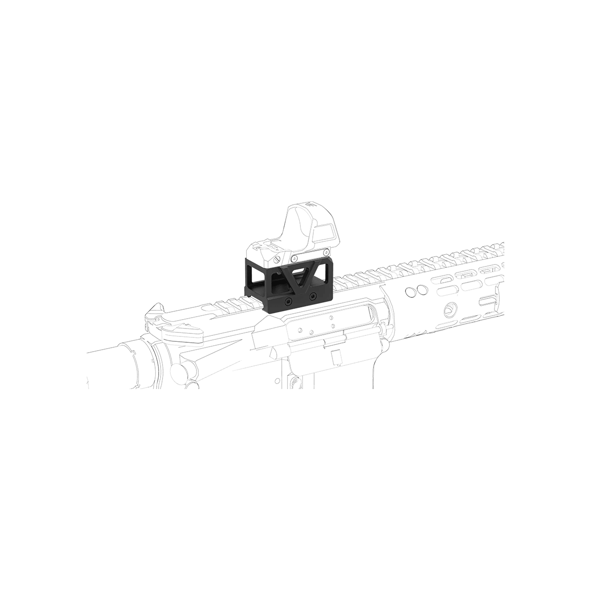 Frenzy 1x22x32 Riser Mount - Vector Optics
