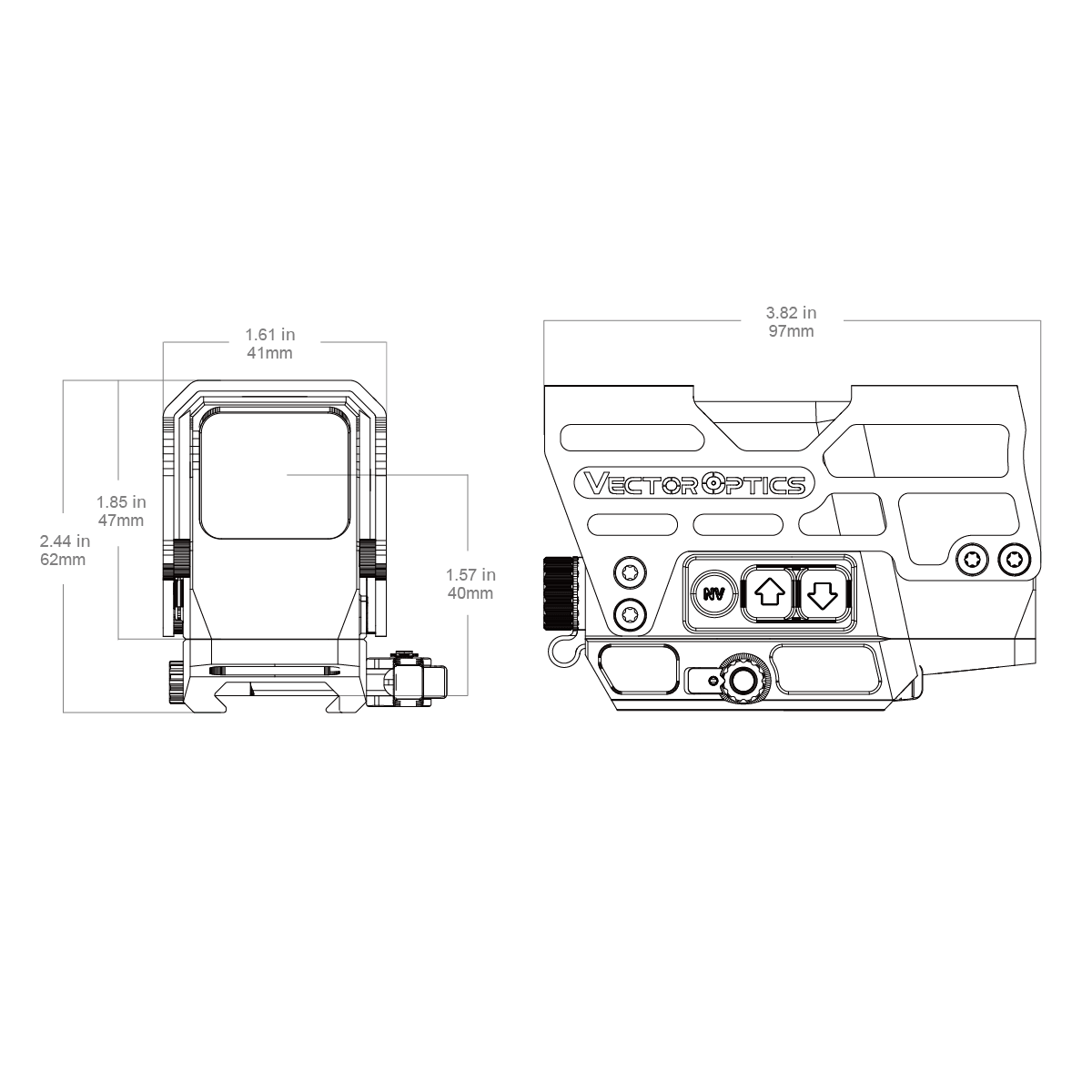 Frenzy Plus 1x31x26 Multi-Reticle Red Dot Sight - Vector Optics