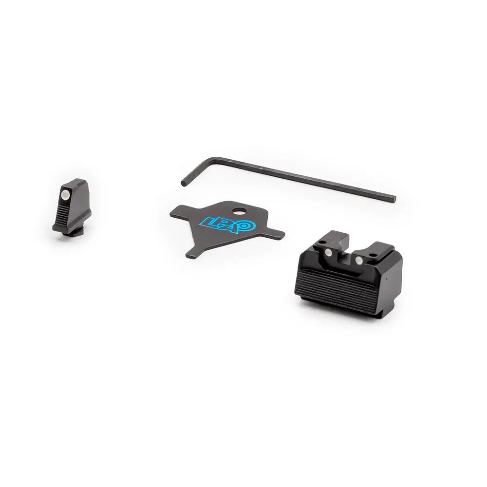 LPA RDS02WA30 Sight Set for Walther with White Dots - LPA Ghilardi