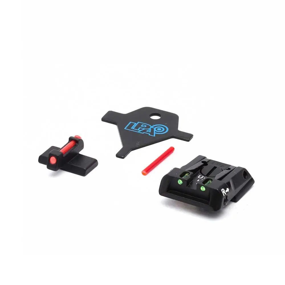 LPA SPF01HK Adjustable Sight Set for H&K P30/P45/SFP9 w/Fiber Optic - LPA