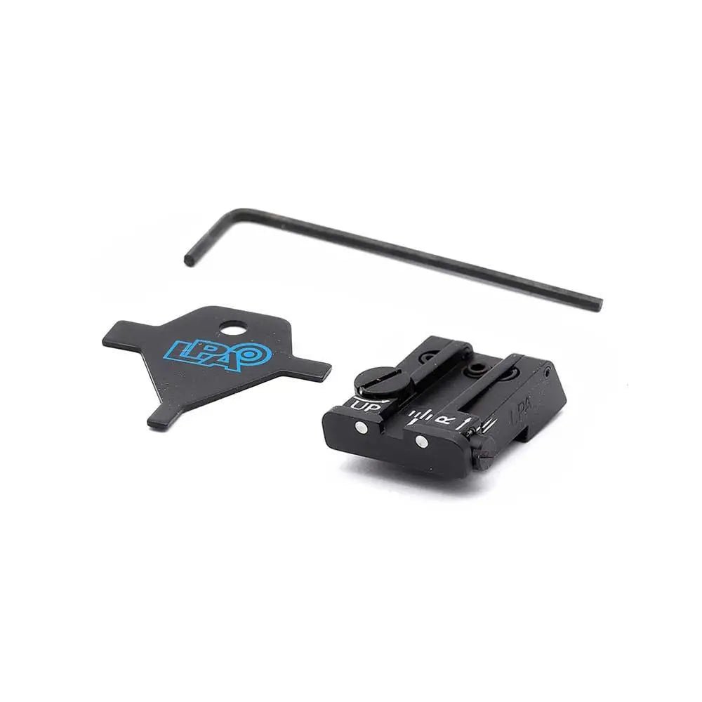 LPA TPU87BZ30 Adjustable Rear Sight for CZ P - 10 med Hvite Prikker - LPA