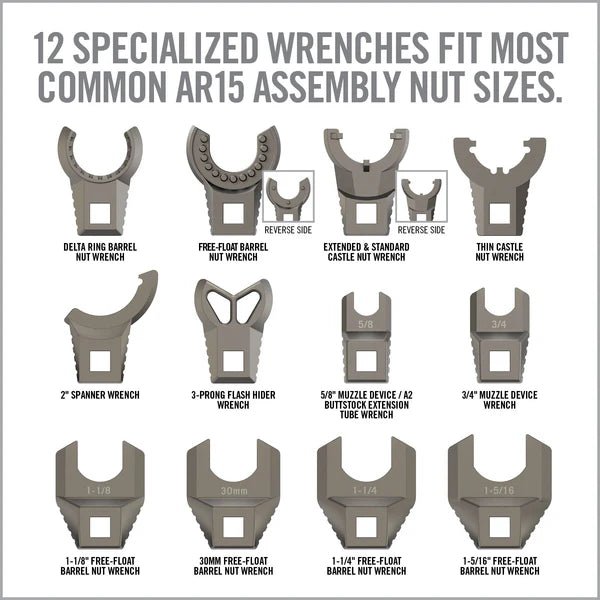Master - Fit® 13 - Piece AR15 Crowfoot Wrench Set - Real Avid