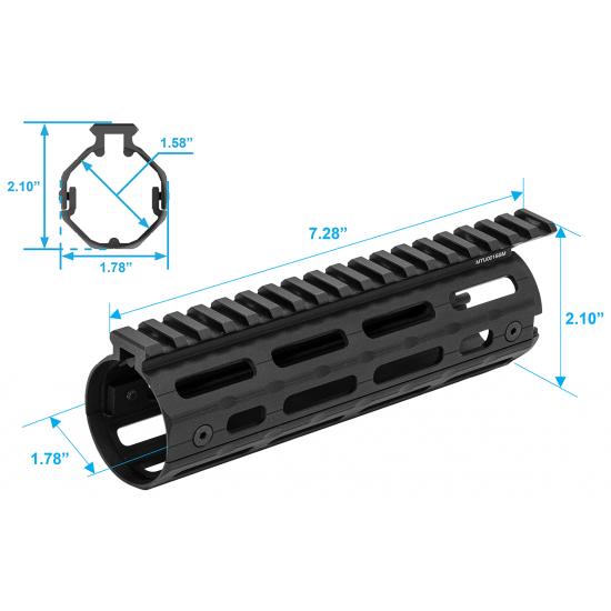 UTG PRO® AR15 Super Slim Drop-In M-LOK® Handguard, Carbine