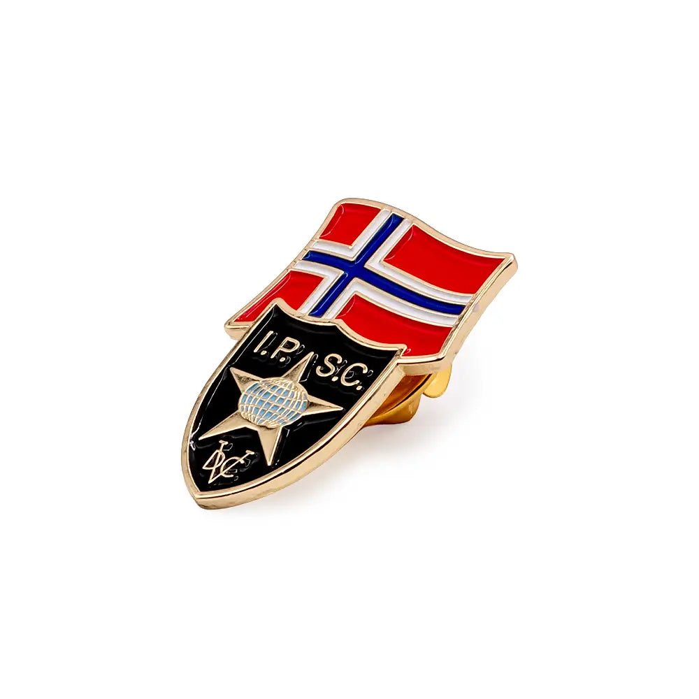 Offisiell IPSC jakkenål med norsk flagg - IPSC