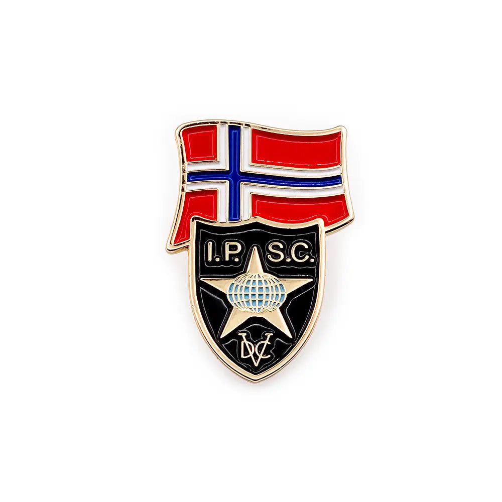 Offisiell IPSC jakkenål med norsk flagg - IPSC