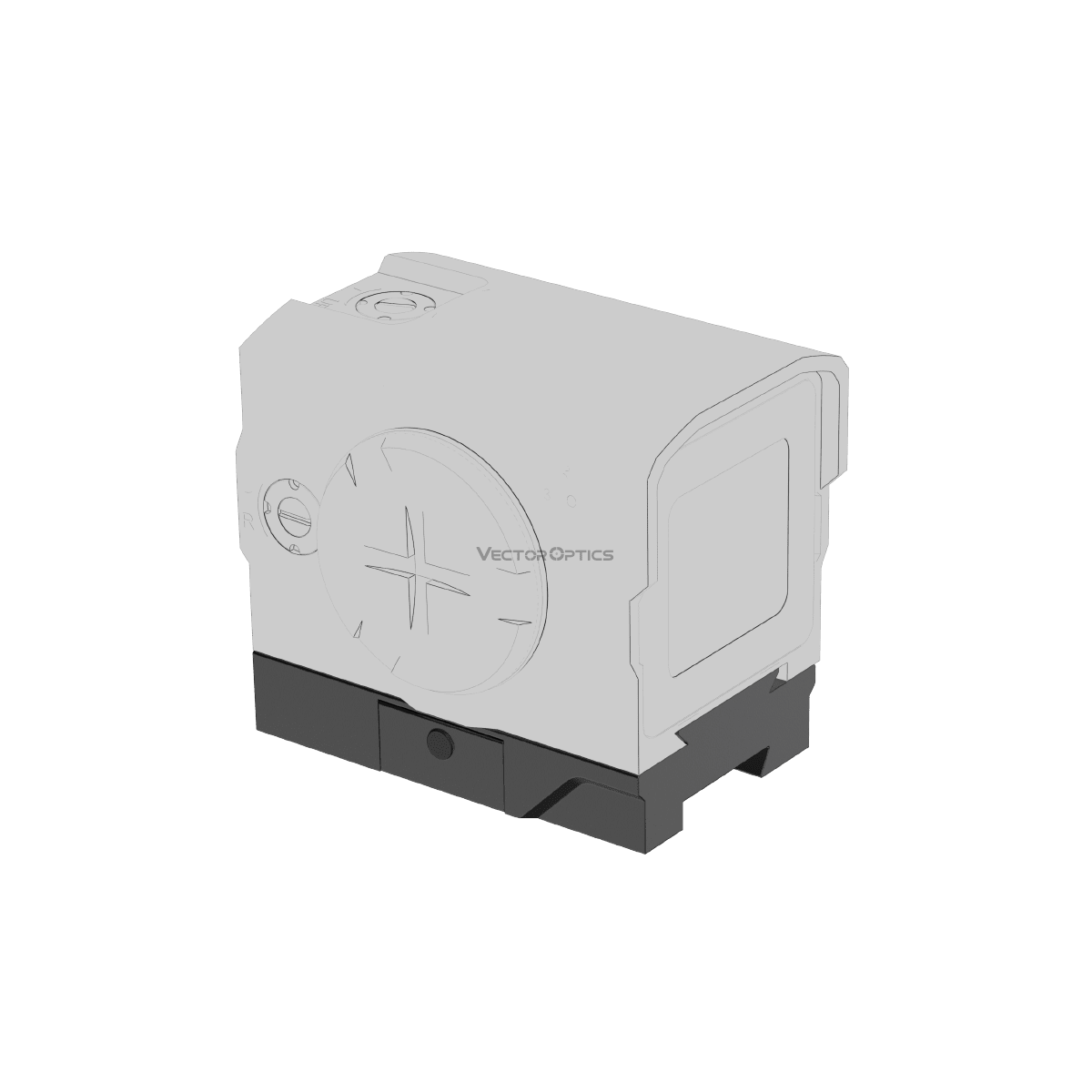 Red Dot Low Dovetail Mount for VOD/ACRO Footprint - Vector Optics