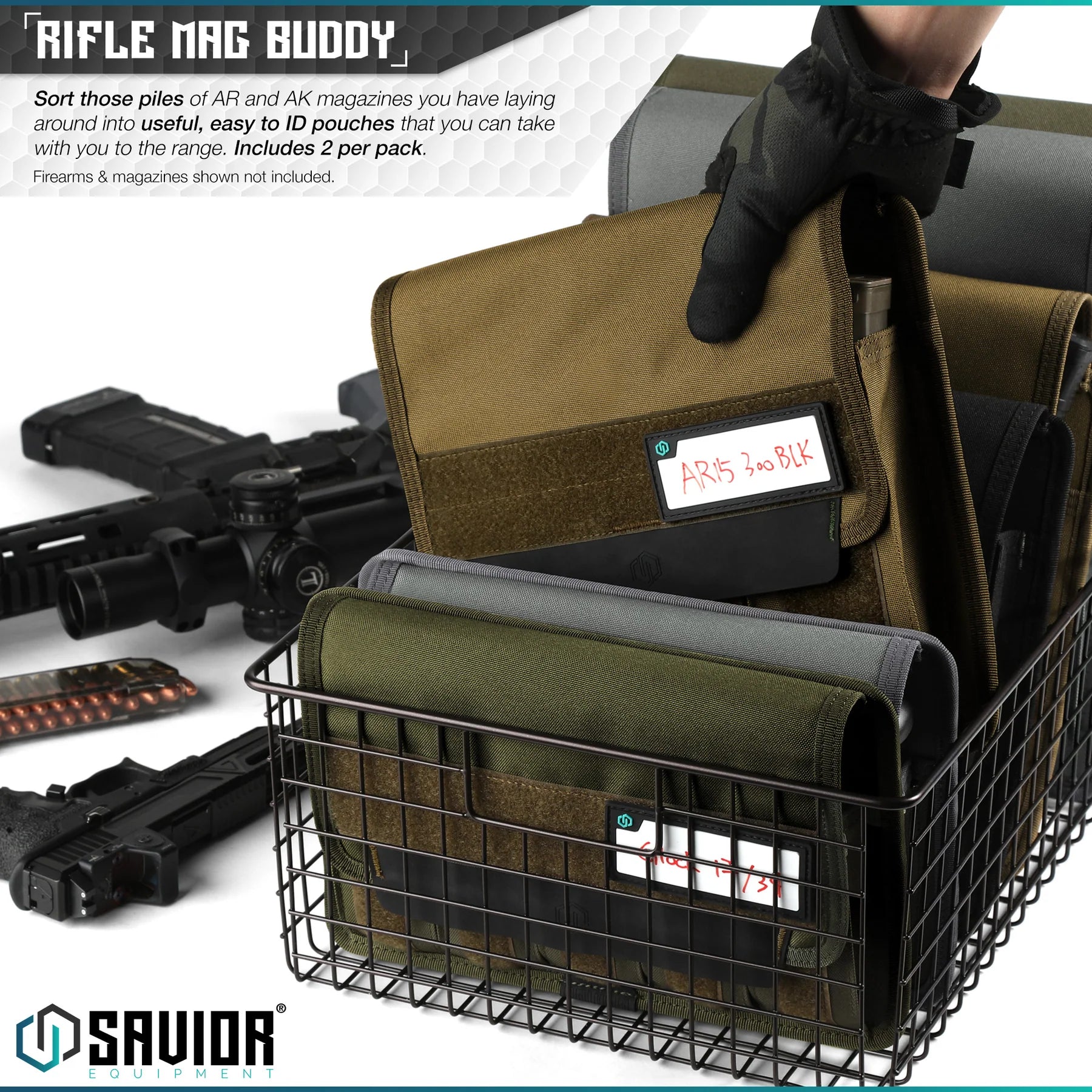 Savior Mag Buddy - Rifle Mag Pouch - 2 Pack - Savior