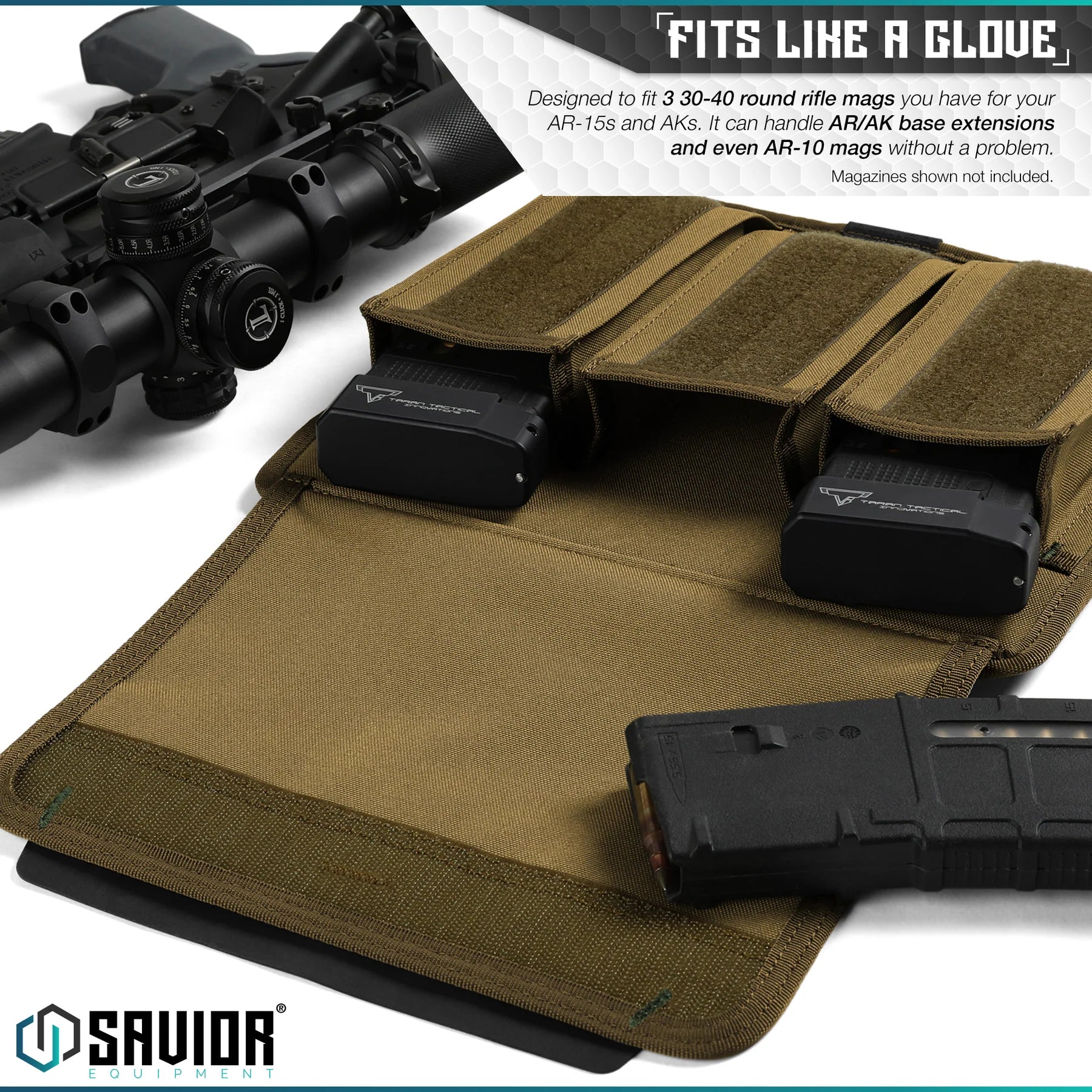 Savior Mag Buddy - Rifle Mag Pouch - 2 Pack - Savior