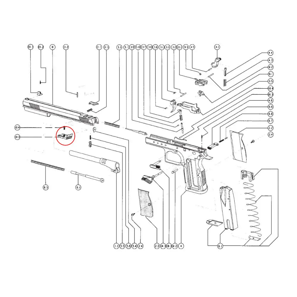 Tanfoglio Adjustable Rear Sight - Tanfoglio