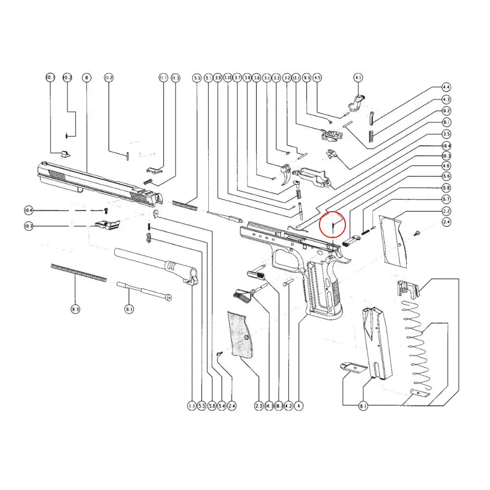 Tanfoglio Hammer Pin Blocker - Tanfoglio