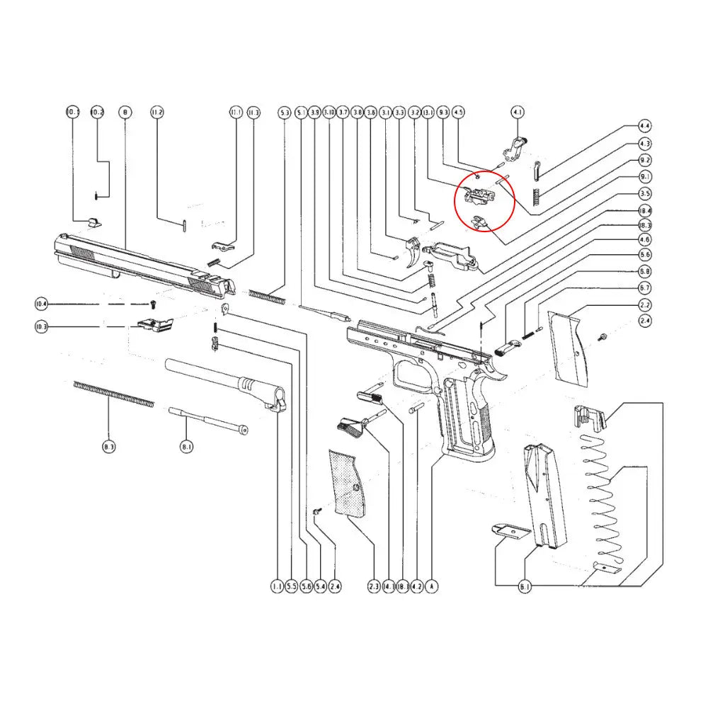 Tanfoglio Sear Housing - Tanfoglio