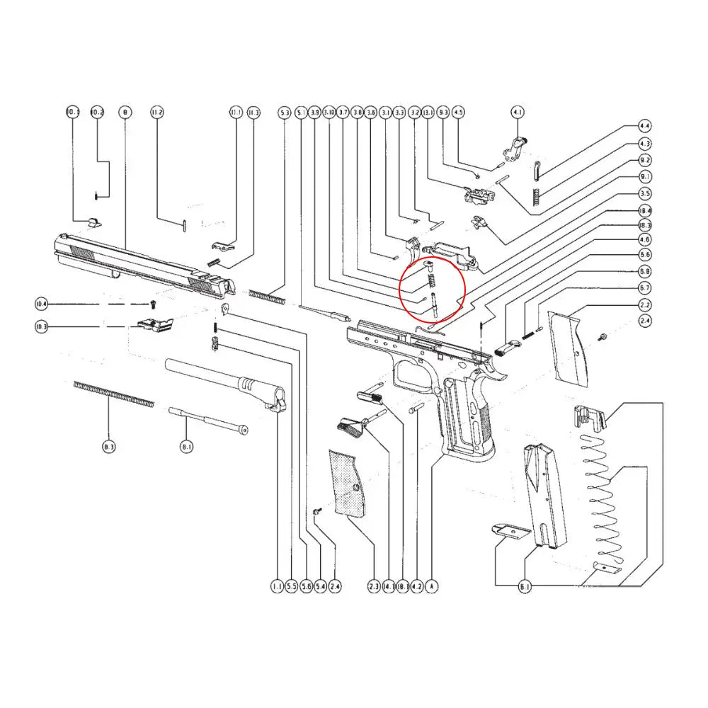 Tanfoglio Trigger Bar Guide - Tanfoglio