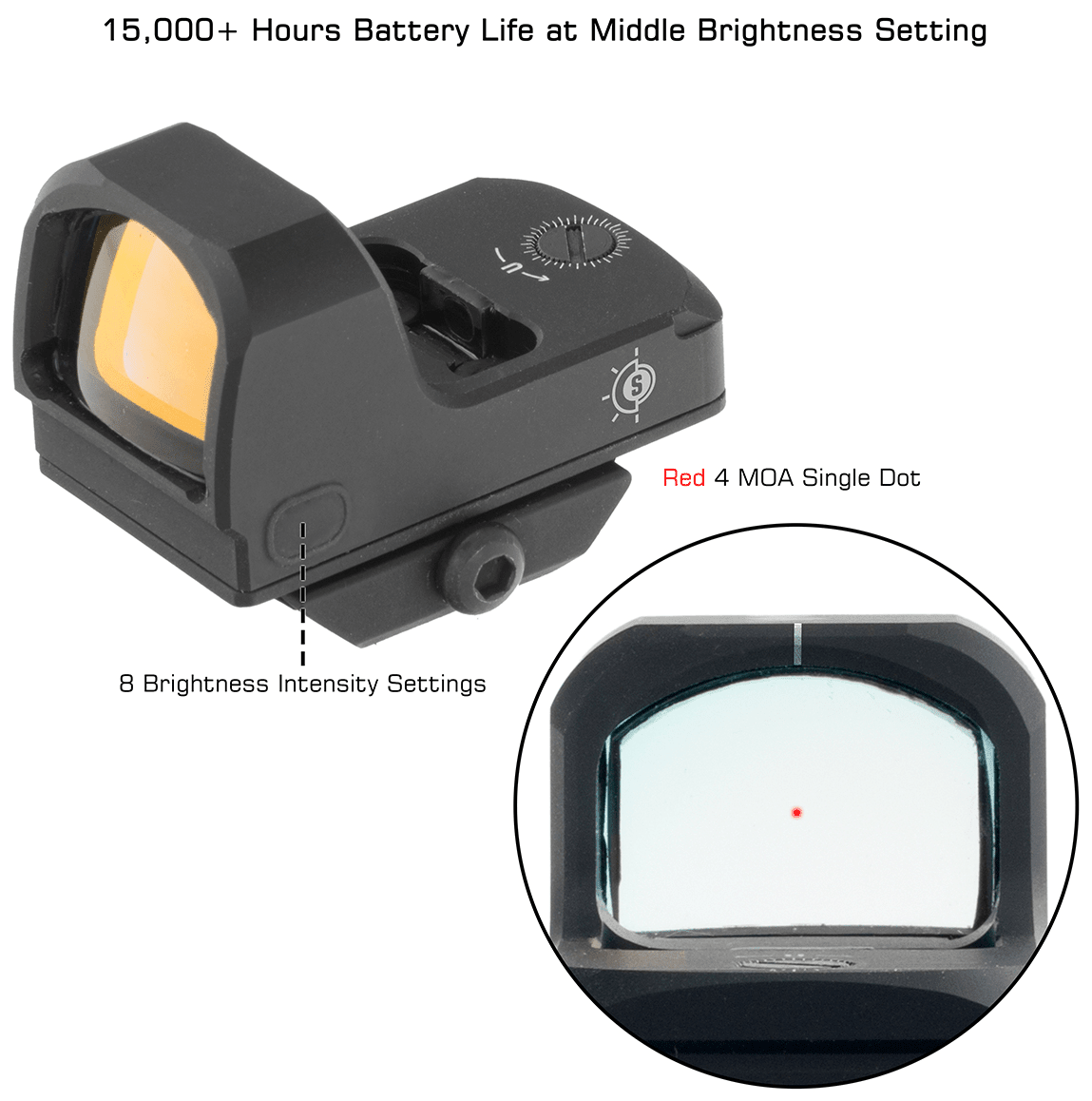 UTG® OP3 Micro SLS, 4 MOA, Side Loading w/Sensor, for Docter® - Leapers, Inc.