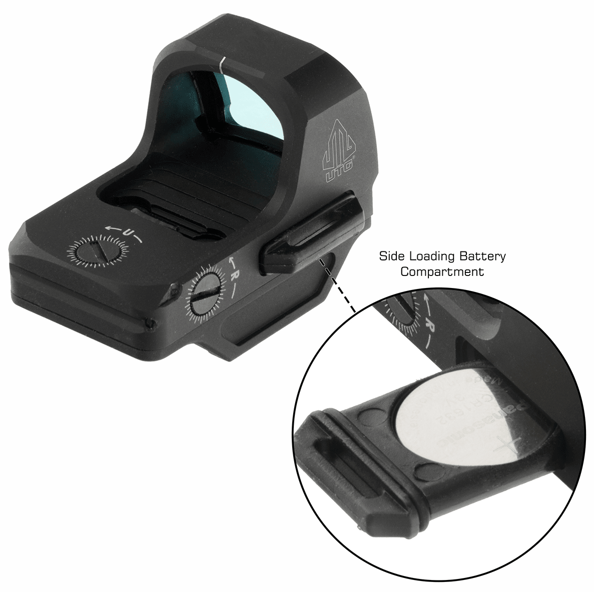UTG® OP3 Micro SLS, 4 MOA, Side Loading w/Sensor, for Docter® - Leapers, Inc.