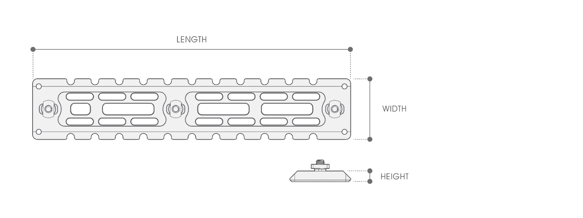 UTG PRO® M - LOK® ARCA Rail, 7075 - T6, 9.4" - Leapers, Inc.