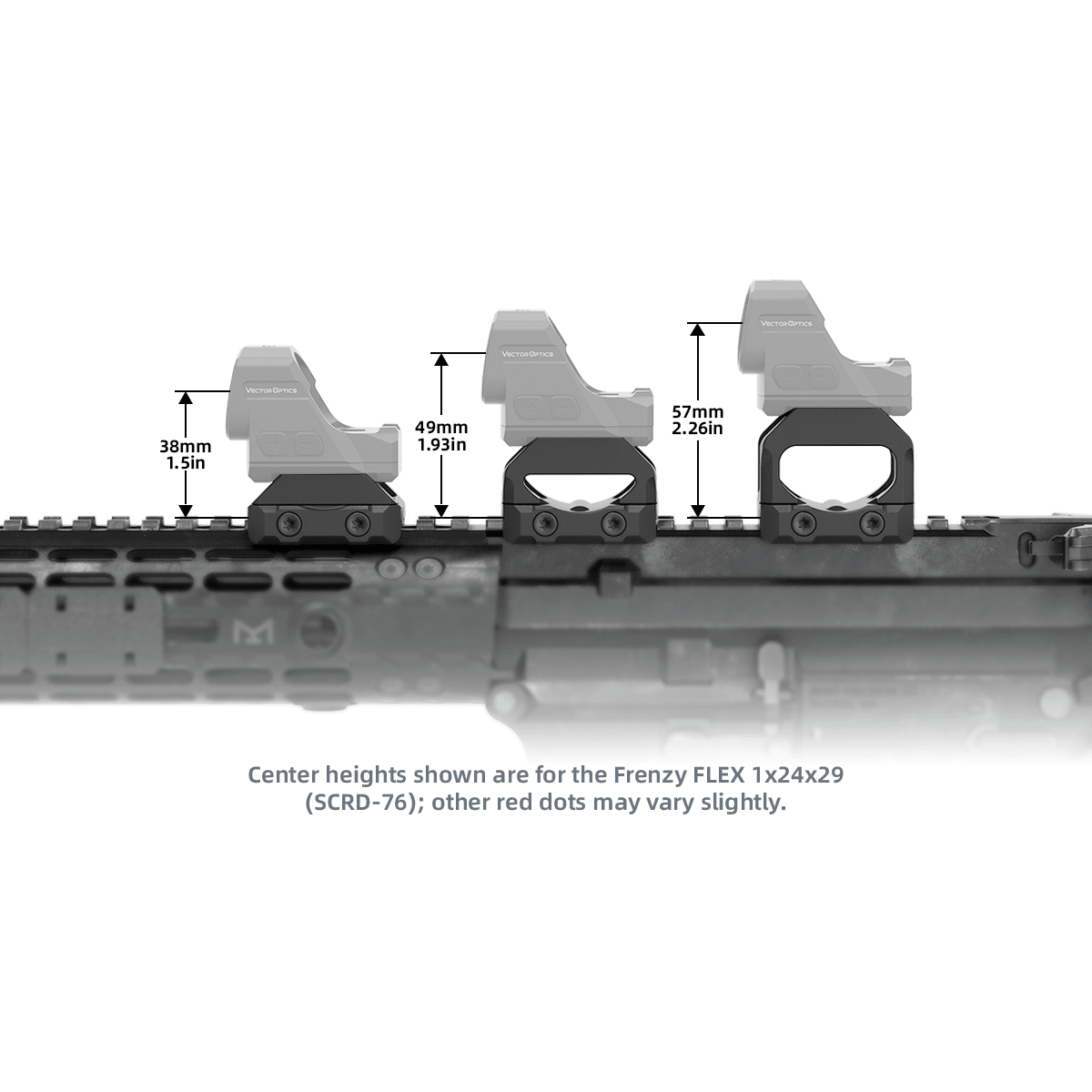 VAS™ Picatinny-riser for rødpunktsikter - Vector Optics