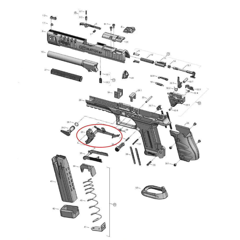 Walther SF Q5 Trigger Assembly - Walther