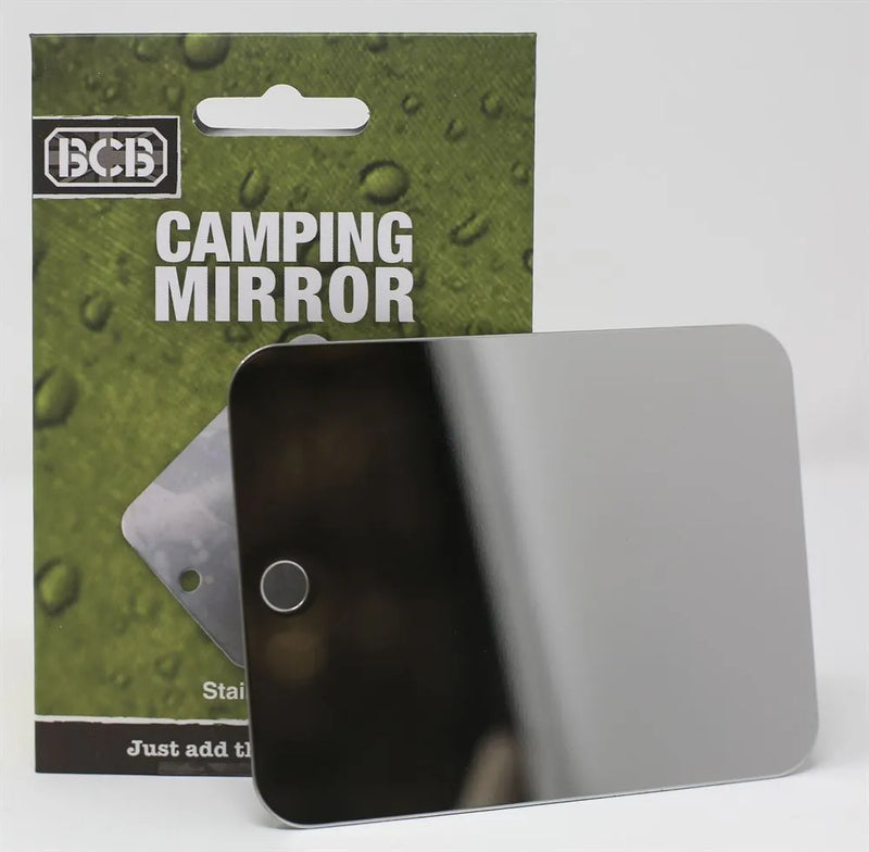 Camping speil i rustfritt stål
