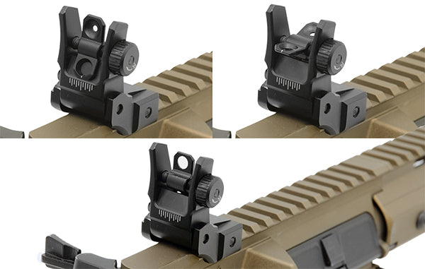 UTG® Low Profile Flip-up Rear Sight with Dual Aiming Aperture