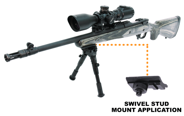 UTG® Shooter's Bipod, Quick Detach, 15,7 - 17 cm (6.2"-6.7")