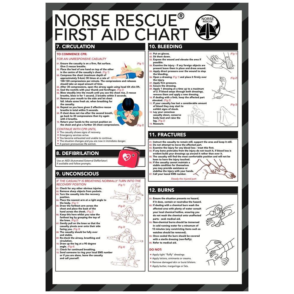 First Aid Chart - Norse Rescue