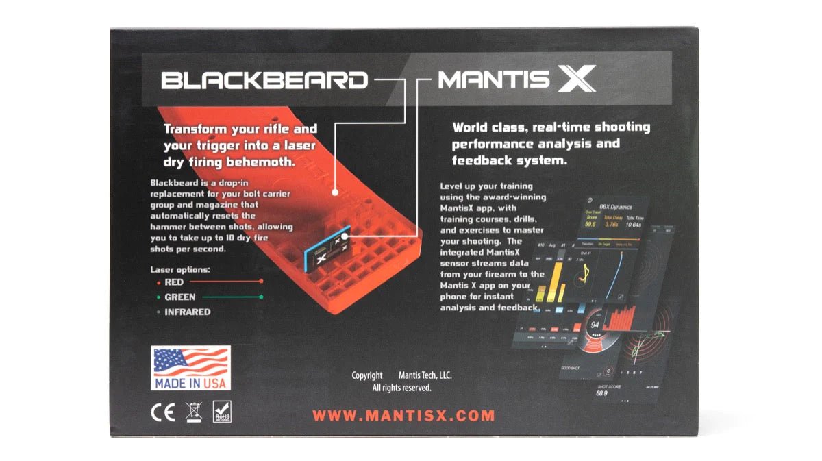 Mantis BlackbeardX - Auto Resetting Trigger System w/Analytics & Smart Feedback - Mantis