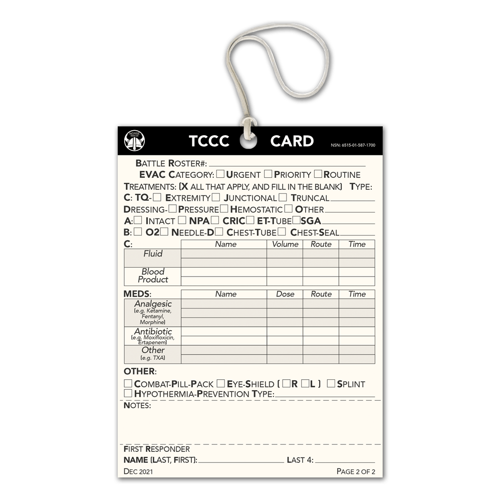 TCCC Card - Norse Rescue